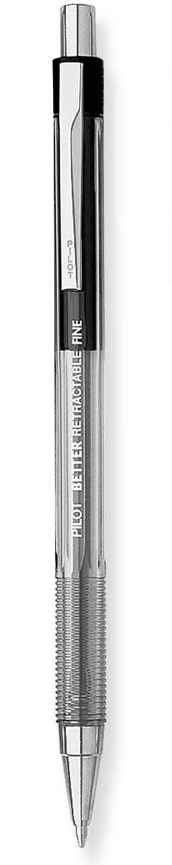 Pilot Fine Better Ballpoint Retractable Pen Black Ink 12 Pens 
