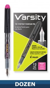 pilot varsity pink box of 12 pens 90007