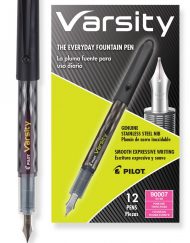 pilot varsity pink box of 12 pens 90007