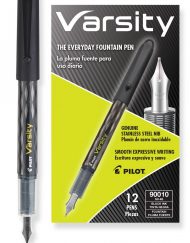 pilot varsity box of 12 black pens