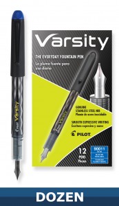 pilot varsity box of 12 blue pens 90011