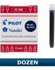 Pilot Blue/Black Fountain Pen Ink Cartridges IC-100 Item 69102
