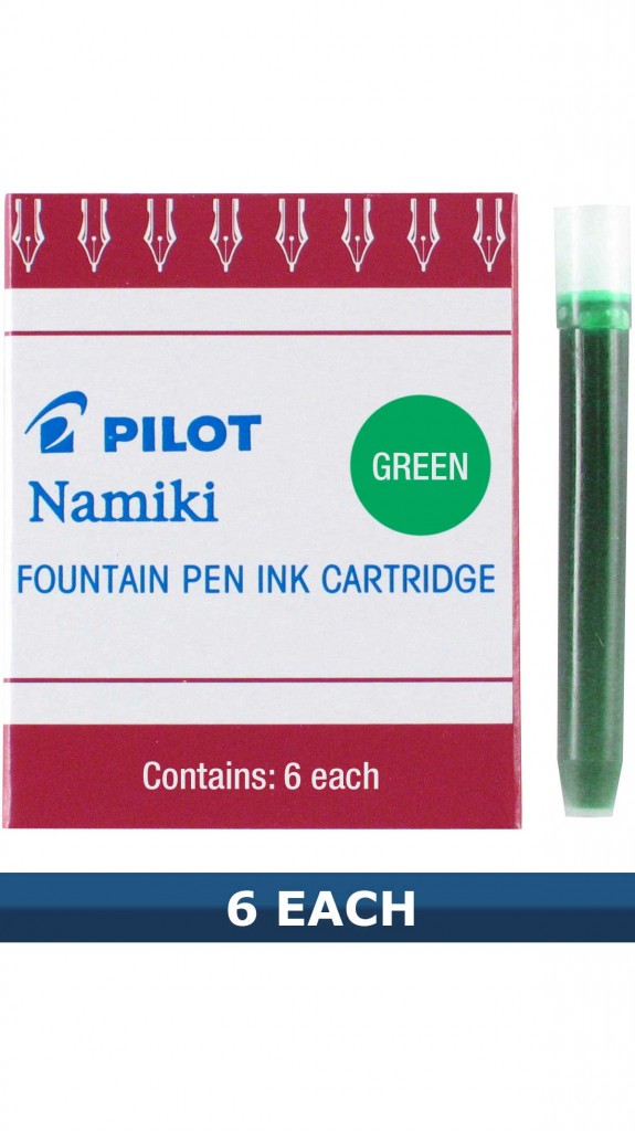 Pilot Green Fountain Pen Ink Cartridges IC50 Item 69003