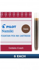 Pilot Sepia Fountain Pen Ink Cartridges IC-50 Item 69006