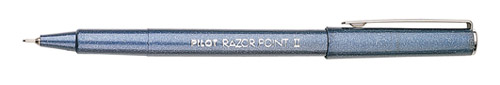 0.2mm 11003 Blue Ink, PILOT Razor Point II Fine Line Marker Stick Pens Super Fine Point 2 Pack of 12 
