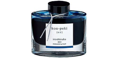 Pilot Iroshizuku Bottled Fountain Pen Ink Kon-Peki (Cerulean Blue)