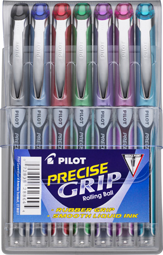 Extra Fine Needle Tip Pilot Precise Grip Rolling Ball Stick Pen Choose Color 