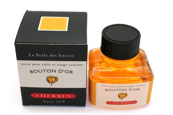 J. Herbin 'D' Bottled Ink - Bouton D'or (Button Gold)