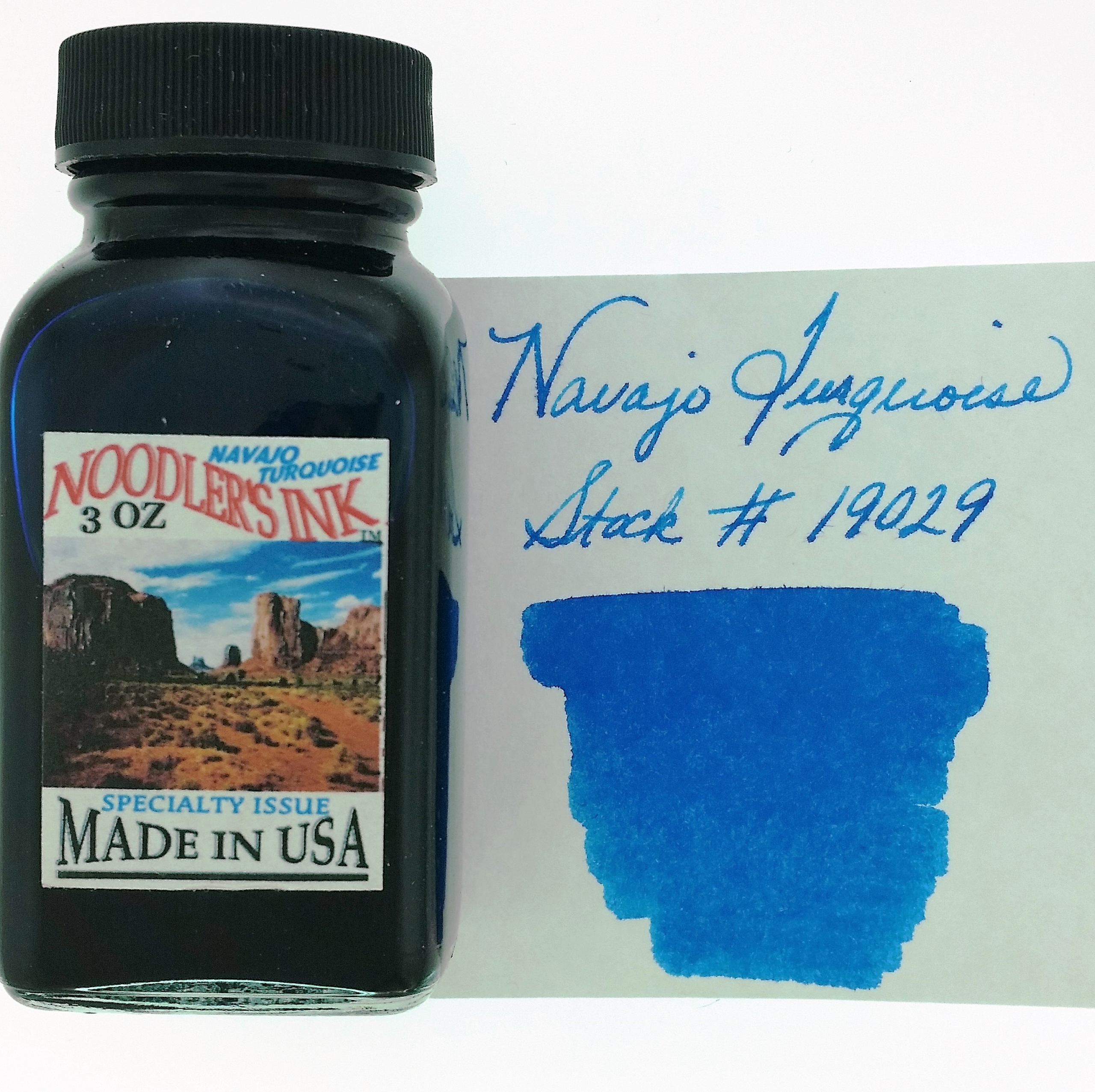 New In Box Noodler's Ink Navajoe Turquoise Bottled Fountain Pen Ink 