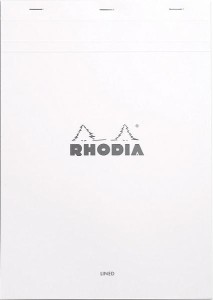 rhodia ice notepad top staplebound 8 1/4 x 11 3/4