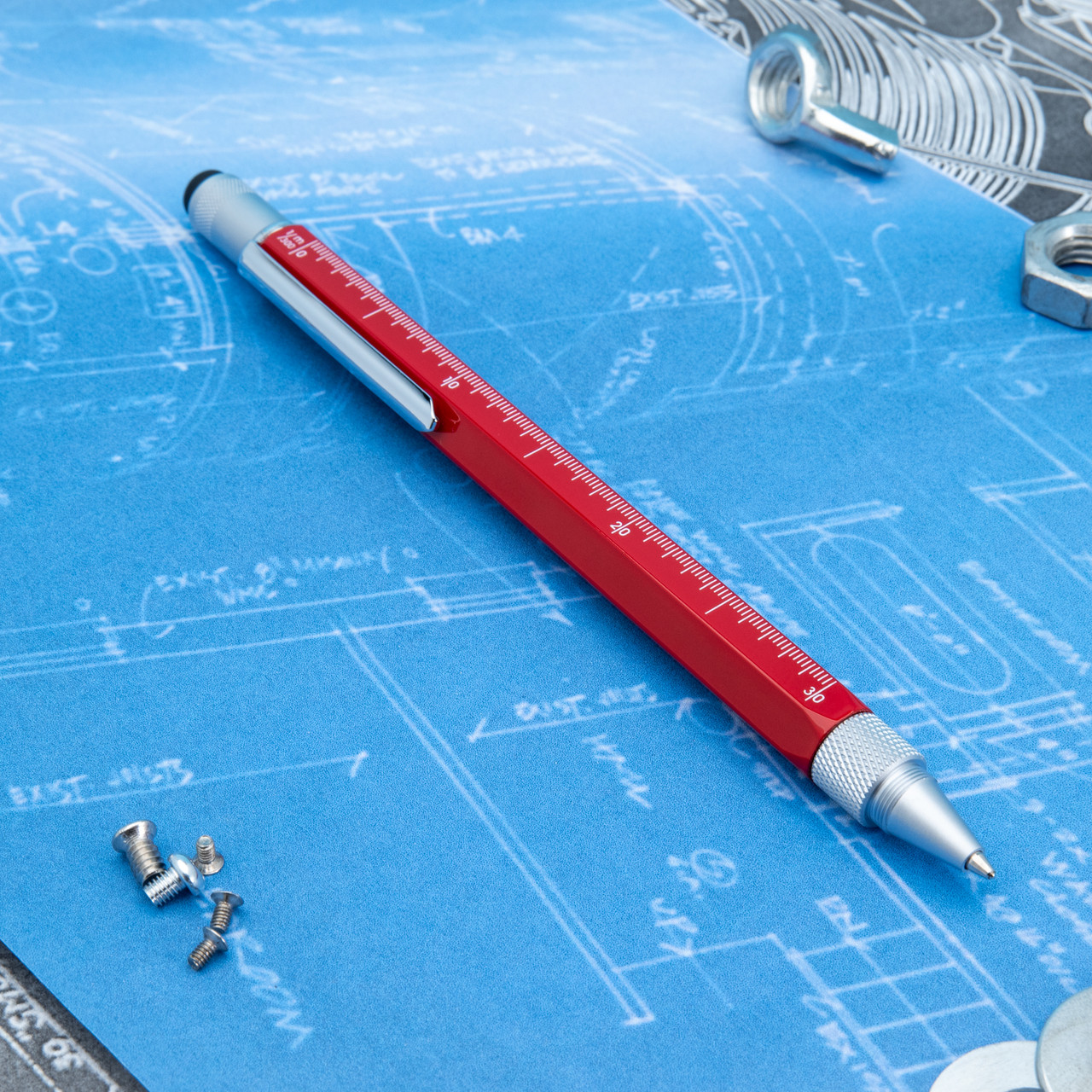 MONTEVERDE USA TOOL PEN RED BALLPOINT PEN