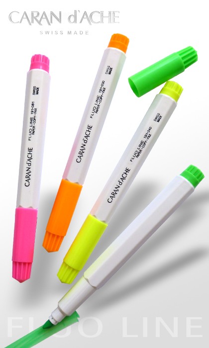 Caran d'Ache Fluo Highlighters - Pens, Fountain Pens, Writing Instruments,  Ink, Stationery, Office Supplies