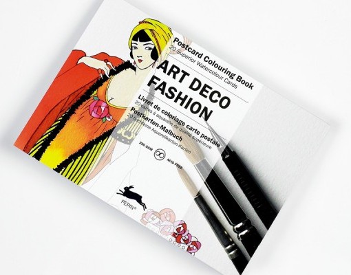 Pepin Artists' Postcard Colouring Book-Art Deco Fashion