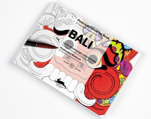 Pepin Artists' Postcard Colouring Book-Bali