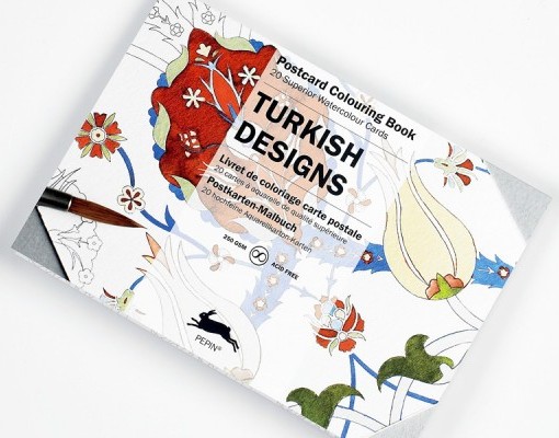 Pepin Artists' Postcard Colouring Book-Turkish Designs