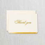 Gold Script Thank You Note