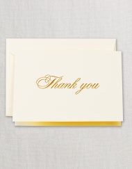 Gold Script Thank You Note