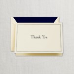 Regent Blue Triple Hairline Thank You Note