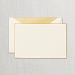 Gold Bordered Ecruwhite Correspondence Card