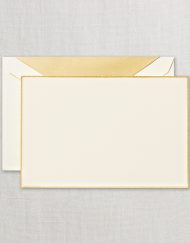 Gold Bordered Ecruwhite Correspondence Card