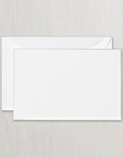 Platinum Bordered White Correspondence Card