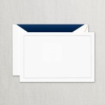 Navy Blue Triple Hairline Correspondence Card
