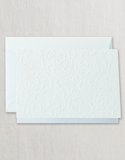 Beach Glass Blind Embossed Note