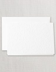 Crane & Co. Regent Blue Bordered Pearl White Cards