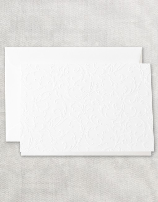 Pearl White Blind Embossed Note