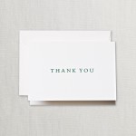 Letterpress Hunter Green Thank You Notes