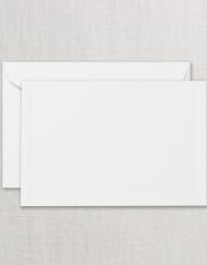 Pearl White Triple Debossed Correspondence Card