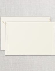 EcruWhite Triple Debossed Correspondence Card