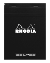 #12559 Rhodia Classic Notepads DotPad Top Staplebound 3 3/8 x 4 3/4 Dot Grid Black 80 sheets