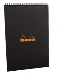 Rhodia No. 18 Lined Top Spiral Black # R185019