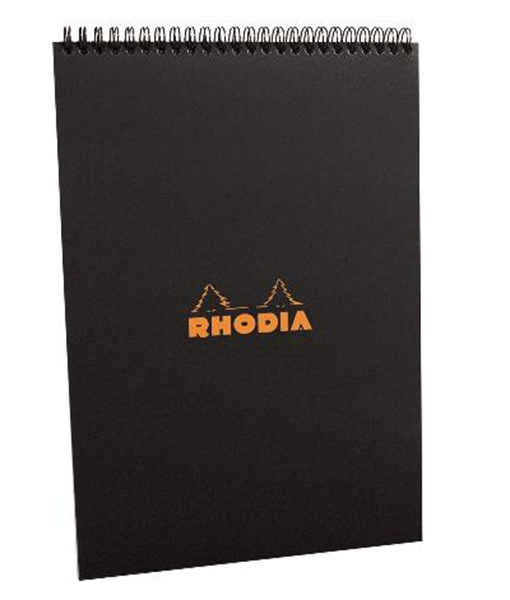 Rhodia No. 18 Lined Top Spiral Black # R185019