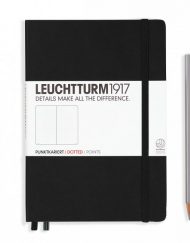 LEUCHTTURM1917 A5 NOTEBOOK BLACK DOTTED
