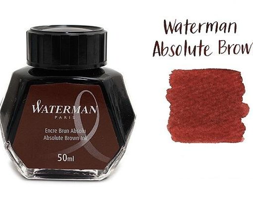 Waterman Fountain Pen Ink Absolute Brown 50ml Bottle