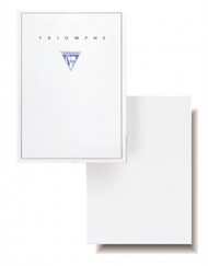 #6120 Clairefontaine Triomphe Stationery Pad 5 ¾ x 8 ¼ Blank White 50 sheets