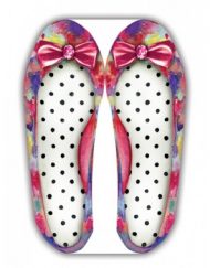 Lady Jayne Shoe Die-Cut Note Pad - Abstract Floral / Dot