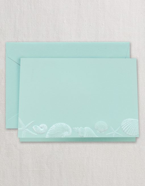 Crane Stationery Engraved Sea Shells Note CF1703