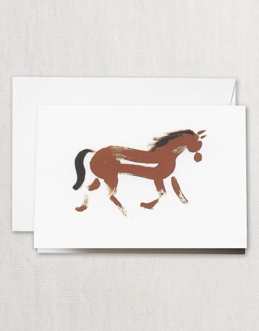 Crane Stationery Brushstrokes Horse Note CF1793