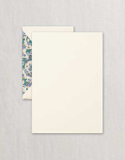 Crane Stationery Blue Florentine Half Sheet CH3768