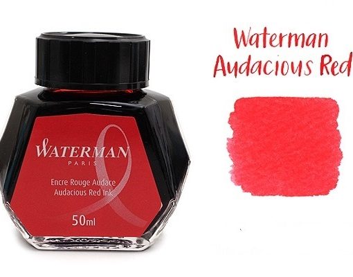Waterman Fountain Pen Ink Audacious Red 50ml Bottle