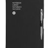 Caran D'Ache 849 BallPen Grey & A5 Black Notebook