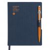 Caran D'Ache 849 BallPen Orange & A6 Blue Notebook