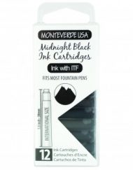 MonteVerde 12-pack Ink Cartridges Midnight Black