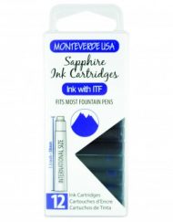MonteVerde 12-pack Ink Cartridges Sapphire Gemstone