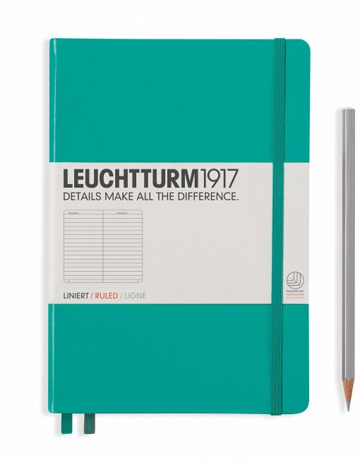 LEUCHTTURM1917 A5 NOTEBOOK EMERALD RULED