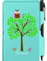 WELLPSRING FLIP NOTE TURQUOISE OWL