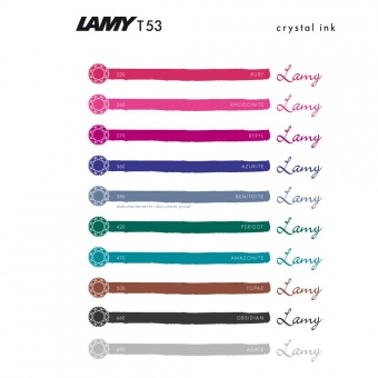 LAMY CRYSTAL INKS COLOR CHART